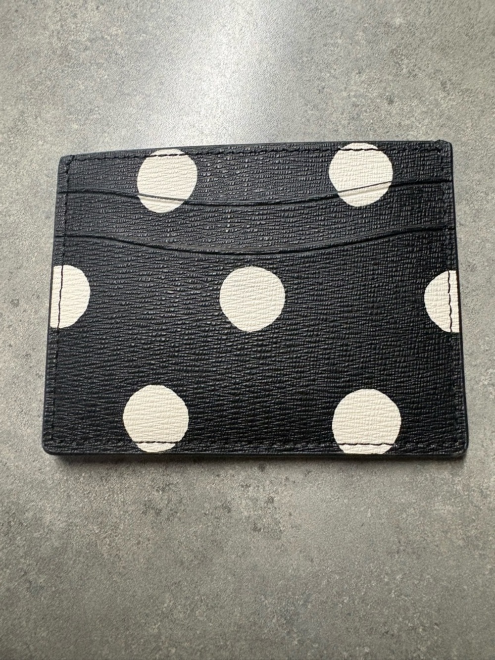 kate spade black with white polka dots card holder - Picture 2 of 2